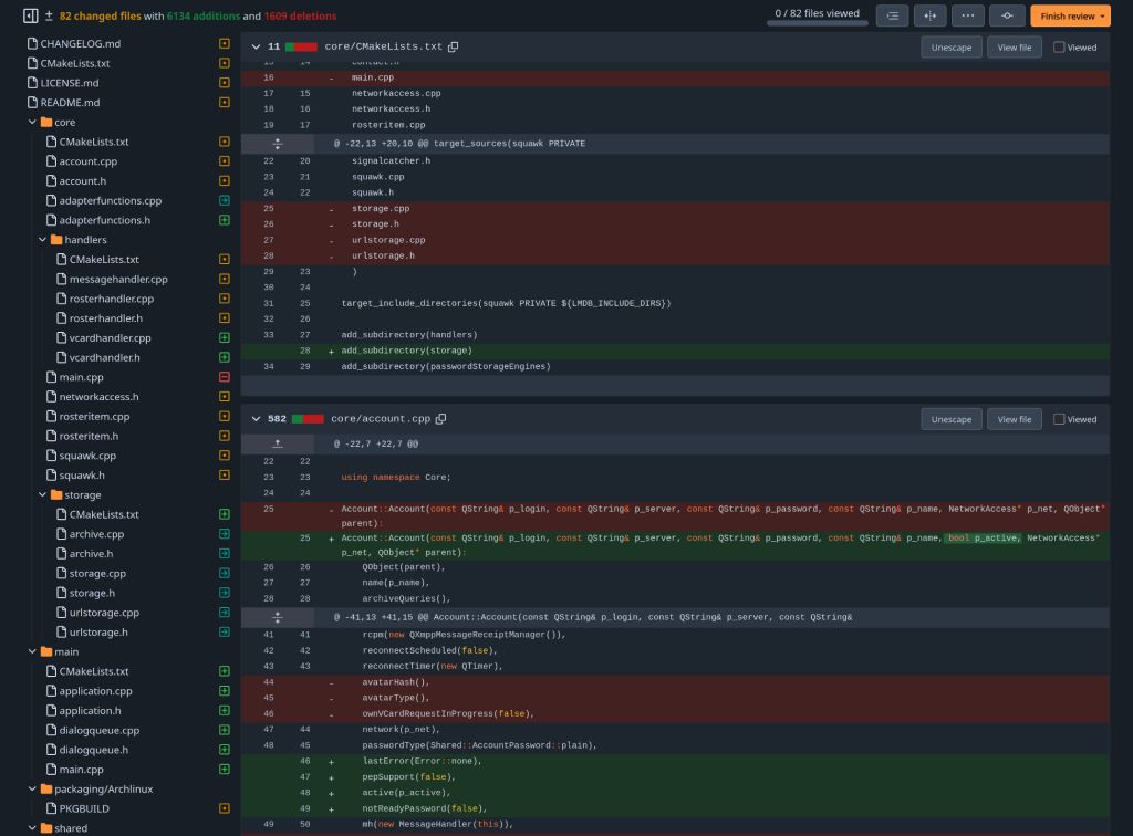 A screenshot of Forgejo merge request